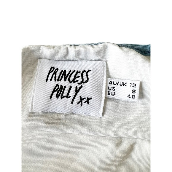 Princess Polly Milan Tie Dye Angelcore Soft Girl Mini Dress in Blue Size 8 - Picture 8 of 11